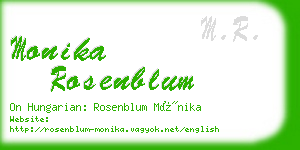 monika rosenblum business card